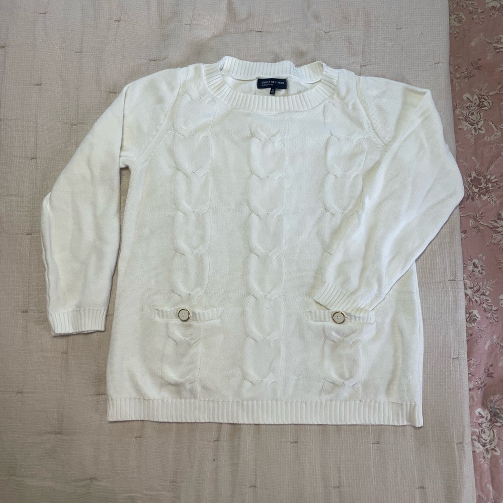 NWOT jones New York white sweater